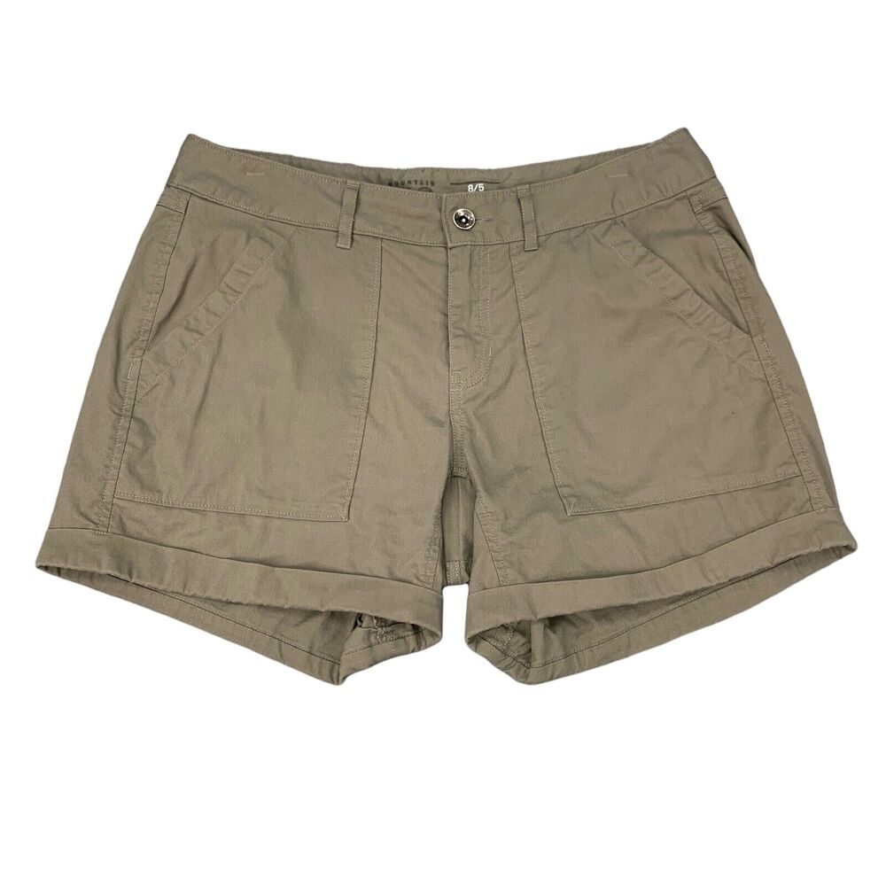 Mountain Hardwear Shorts Womens 8 Moss Green AP Cuffed Cargo Utility Nylon Blend
